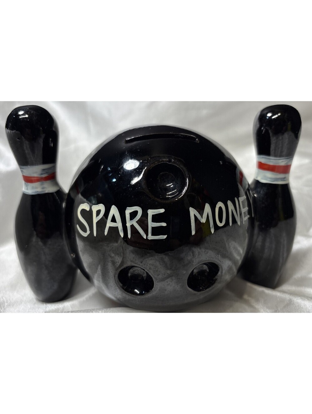 VTG Hand Painted Bowling Ball & Pin Spare Money Coin Piggy Bank Japan Dee Bee Co